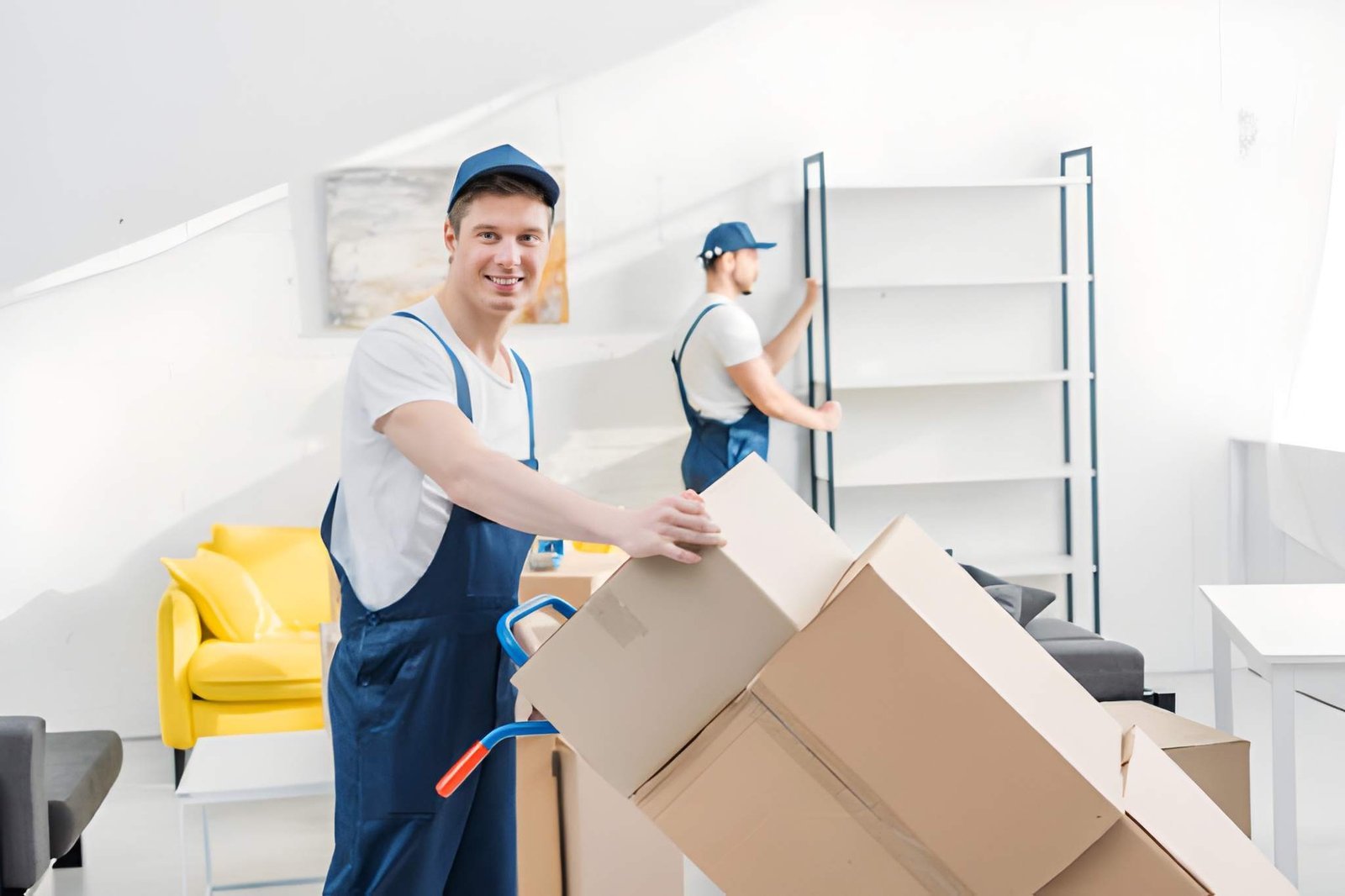 Professional movers handling a residential move